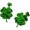 1, variant on St. Patrick's Day Shamrock Earrings for Women Glitter Clover Dangle Earrings Triple Clover Accessories