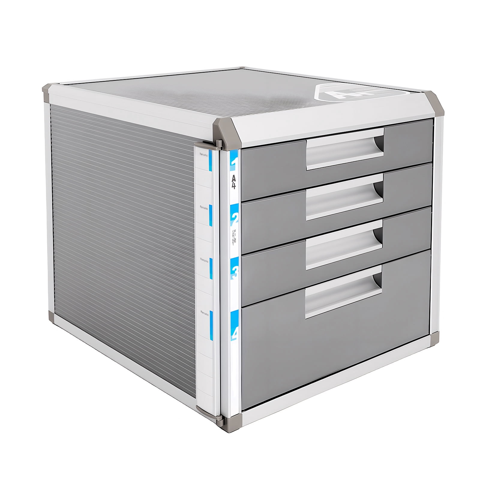 File Storage Cabinet with Lockable Drawers, File Cabinet with 4 Drawers, Document Storage Box for Offices and Homes