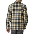 thumbnail image 6 of YFNNUP Plaid Shirts for Men Lightweight Lapel Flannel Shirt Long Sleeve Button Down Tops Regular Fit Casual Tshirt Khaki S, 6 of 7