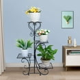 thumbnail image 7 of ANQIDI 4 Tier Square Tray Plant Stand Metal Flower Pot Display Holder Balcony Floor-standing Multilayer Shelf Rack Black, 7 of 7