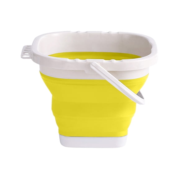 Yhmxh Collapsible Silicone Bucket with Handle, Portable Foldable Water Bucket for Beach Camping Fishing Cleaning Gardening, Space Saving Collapsible Storage Pail, Multifunctional Outdoor Container