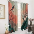 thumbnail image 2 of Blackout Curtains for Bedroom Watercolor Bird Full Room Darkening Grommet Curtains for Living Room,Thermal Insulated Ombre Drapes, 2 of 7