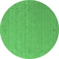 thumbnail image 1 of Ahgly Company Indoor Round Abstract Emerald Green Contemporary Area Rugs, 3' Round, 1 of 4