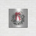 thumbnail image 3 of Luxe Metal Art 'Titmouse Christmas Wreath' by Lori Deiter, Metal Wall Art, 24"x24", 3 of 8