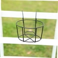 thumbnail image 3 of OULII Railing Flower Basket Metal Black For Garden Owners 1Set, 3 of 8