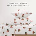 thumbnail image 3 of Noble Linens 4 Piece Holiday Microfiber Bed Sheet Set, Vintage Santa, Queen, 3 of 13
