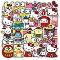 thumbnail image 2 of 40pcs Kulomi Hello Kitty Sticker Cool Penguin Cartoon Melody Hand Account Cute Hand Account Sticker Sanrio Stickers  Laptop Skin, 2 of 7