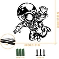 thumbnail image 3 of Iron Wall Art Decorations for Front Porch Living Room Kitchen Spaceman Electrophoresis Black 300x290x1mm, 3 of 7