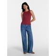 thumbnail image 2 of No Boundaries Ribbed High Neck Tank Top, Women's XXS-XXL, 2 of 5