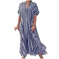 thumbnail image 2 of Jusqu'à 65 % de Réduction! Robes de Mode d'Été pour Femmes 2024 Grande Taille Robe pour Col en V Décontractée Robes d'Été avec Poches Manches Courtes avec Poches, 2 of 6