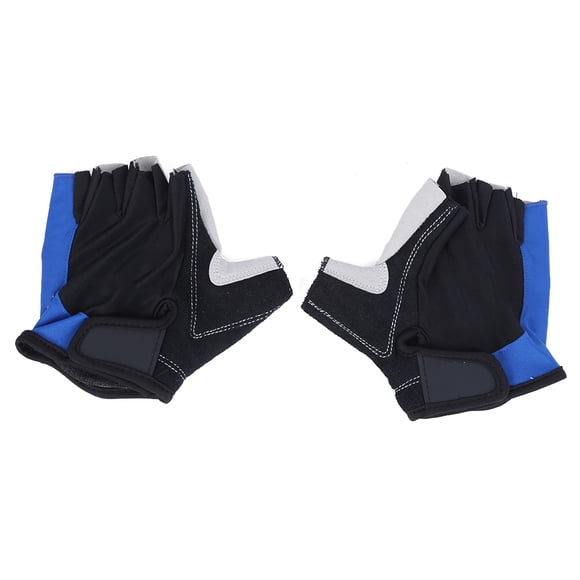 Gant d'Équitation, Confortable Épaissie Usure Absorber Choc Unisexe Excellente Élasticité Été Demi Gants de Doigt Antichoc pour les Gants de Cyclisme en Plein Air