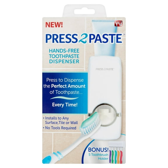 Press2Paste Hands-Free Toothpaste Dispenser As Seen on TV