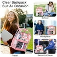 thumbnail image 7 of KOITHOT Clear Backpacks Large Heavy Duty PVC Waterproof Transparent Bookbag for School Adult Work, Pink, 7 of 7