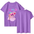 thumbnail image 1 of Pop cazadora para niña Boys Girls Fashion Round-Neck Group Panels T Shirt （Purple）, 1 of 3