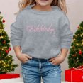 thumbnail image 2 of Cute Sweatshirts for Girls Floral Graphic Comfy Long Sleeve Hoodie Girls Tops Fall Winter Kids Clothes Girls Grey,13-14 Years, 2 of 4