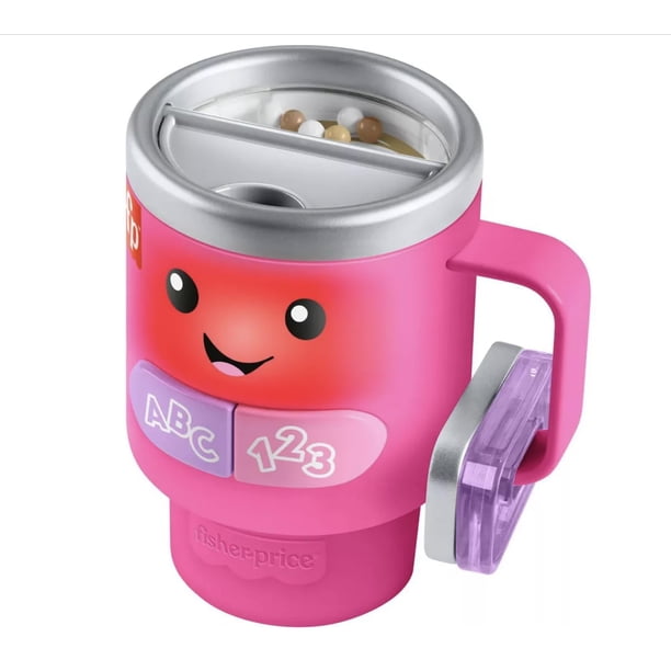 Vaso para beber Fisher-Price Wake Up & Learn rosa