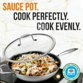thumbnail image 5 of NutriChef 12" Stainless Steel Nonstick Cooking Wok Stir Fry Pan w/ Lid, 5 of 6