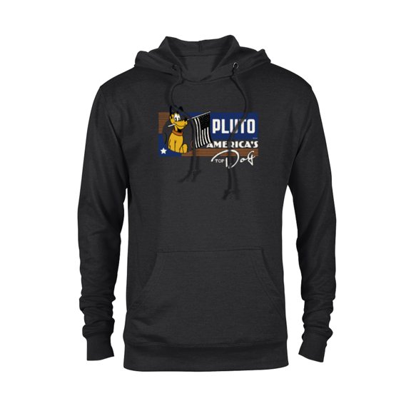Disney 100 Pluto America’s Top Dog Flag Retro Vintage D100 - Pullover Hoodie for Adults - Customized-Black
