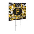 thumbnail image 2 of Pittsburgh Pirates 24" x 18" Happy Holidays Christmas Outdoor Staked Yard Sign, 2 of 5