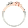 thumbnail image 4 of Halo Engagement Ring for Women - 0.48ct Moissanite in 18K White/Rose Gold Promise Ring, 4 of 6