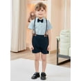 thumbnail image 2 of CARETOO Toddler Boy Outfit Clothes Suit Dress Shirt Bowtie Suspender Pants Kid Outfits Cotton Fabric, 2 of 12