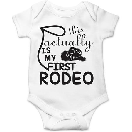 

This Is Actually My First Rodeo Baby Bodysuit Adorable Newborn Girl Boy Clothes Newborn Romper