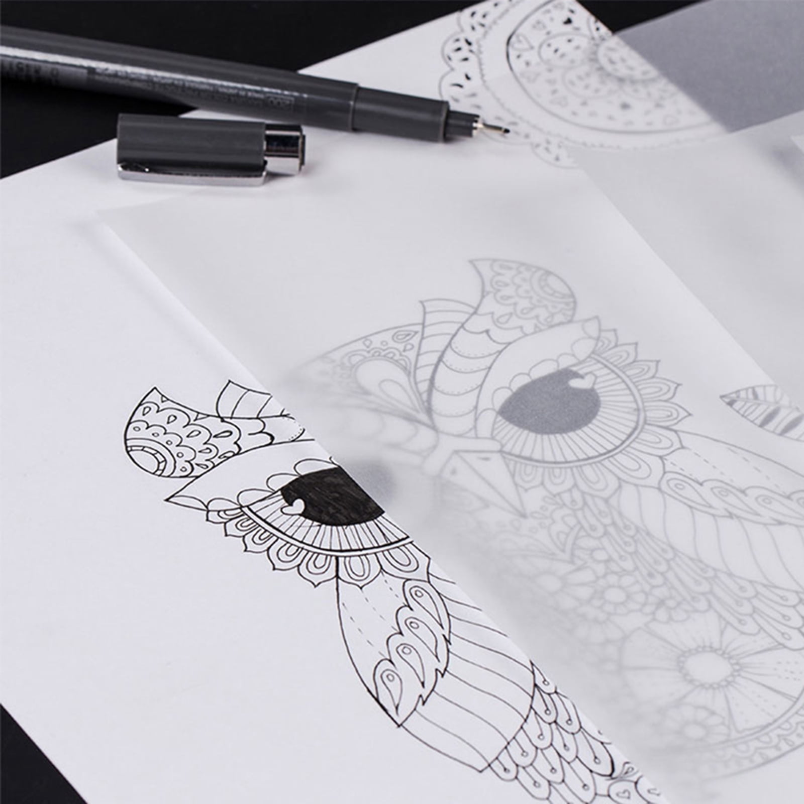 190 Sheets Tracing Paper, 8.5 x 11 inches Artists Tracing Paper Pad White Trace Paper Translucent Clear Paper for Sketching Tracing Drawing Animation