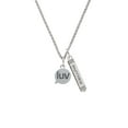 thumbnail image 2 of Delight Jewelry Silvertone Text Chat - luv - Love - Silvertone Mother Daughter Bar Charm Necklace, 23", 2 of 4