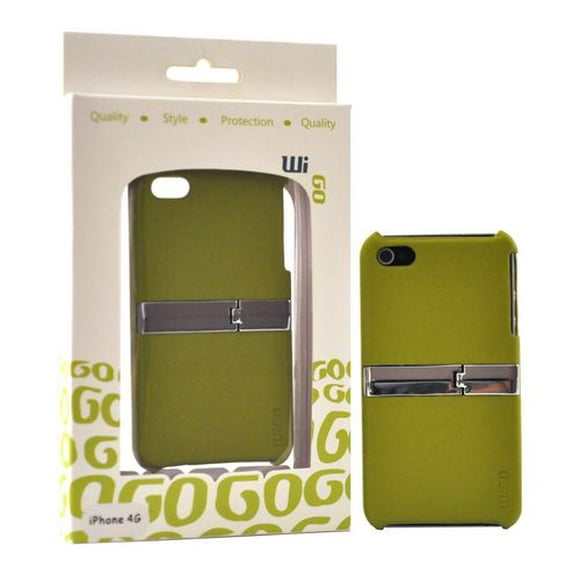 Étui en cuir pour iPhone 4G de Wigo(KICK) – Vert (3494)