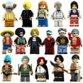 thumbnail image 1 of 16 Figuras de Bloques de Construcción Piratas Animados – Zoro, Luffy y Shanks, Juguete DIY de ABS para Coleccionistas, 1 of 10