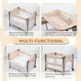 thumbnail image 5 of JOYMOR 5 in 1 Baby Bassinet Bedside Sleeper with Diaper Table, Mattress, Sheet, for Unisex Infant, 5 of 9