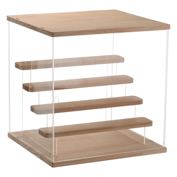 Acrylic Display Case with LED Light 5 Tier Transparent Showcase Display Boxes
