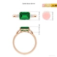 thumbnail image 5 of ANGARA Lab Grown 1.5 Ct Classic Emerald-Cut Emerald Side Stone Engagement Ring for Women in 14K Rose Gold (Size-8x6mm) | May Birthstone, Anniversary, Jewelry Gift for Women | Lab-Grown Emerald Ring, 5 of 9