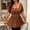Brown, variant on Women's Square Neck Shirts Liweisiy Summer Criss Cross Tunic Short Sleeve Tops Wrinkle Slim Dance Peplum Shirts Brown L