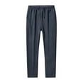 thumbnail image 1 of Ceisia Men's All-Season Fleece Thick Warm Gift Pants - Solid Color Straight Leg Elastic Waist Drawstring Pocket Pants, 1 of 8
