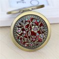 thumbnail image 4 of Miroir Compact, Petit Miroir de Maquillage Rond, Miroir en Impression Rétro, Miroir de Maquillage Pliable pour les Amateurs de Beauté, Miroir à Main, Bleu a, 4 of 5