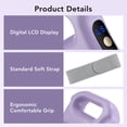 thumbnail image 6 of Fascia Ring Massager with 5 Intensity Levels & 3 Smart Modes, Cordless Dual Ring Fascia Tool with Strap for Hands-Free Use, Portable Vibration for Stomach Waist Back Thigh, Purple, 6 of 9