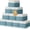White & Blue, variant on 10 Pack Large Collapsible Fabric Storage Baskets with Handles Decorative Storage Bins for Organizing Shelves Toys Clothes(White & Beige,16 x 12 x 10 Inches)