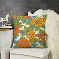 thumbnail image 3 of 2PCS Nostalgic Vintage Floral Throw Pillow Cover, 18 X 18 Inch Holiday Party Cushion Case Decoration for Sofa Couch, 3 of 7