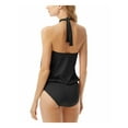 thumbnail image 2 of MICHAEL MICHAEL KORS Women's Black Stretch Blouson  Lined Full Coverage Tie Halter One Piece Swimsuit 6, 2 of 2