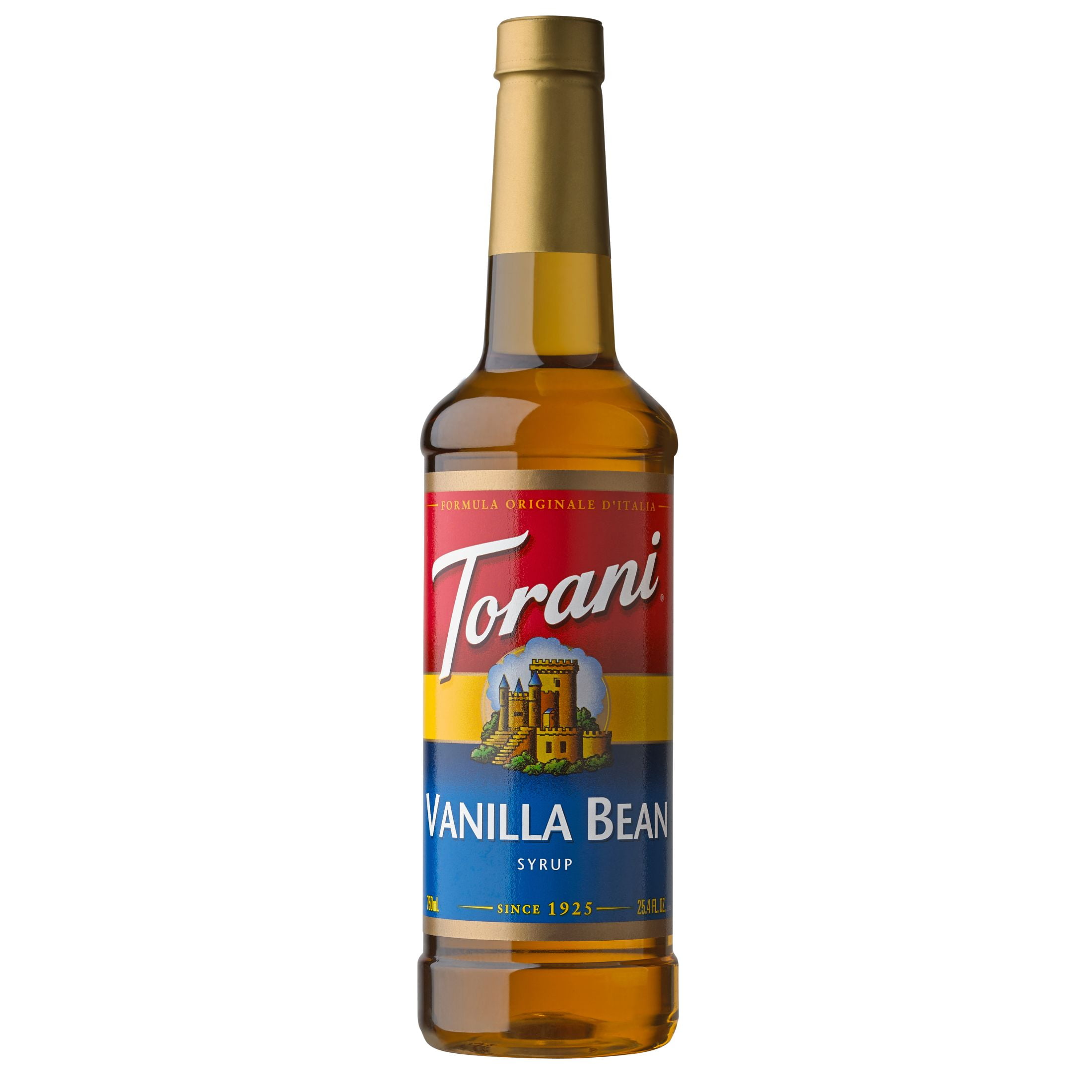 (4 pack) Torani Vanilla Bean Flavoring Syrup, 25.4 fl oz