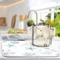 thumbnail image 5 of Kitchen Drying Mat Kitchen Drying Pad 16x18In Drying Dish Mat Dish Drying Mats Kitchen Countertop Multi-Function Drain Drying Mat Beautiful Blue Starfish, 5 of 8