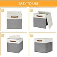 DULLEMELO 13x13 Folding Storage Cubes 4 Pack, Fabric Bins with Handles