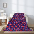thumbnail image 2 of Rateoe Cute Crabs Pattern Flannel Throw Blanket, Ultra-soft Blanket for Bed, Couch, Car, Hypoallergenic Anti-pilling blanket-50"x40"(Vertical), 2 of 6
