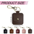 thumbnail image 3 of Brown Leather Keychain Holder, TINGXIN Pu Leather Keychain, Transparent Display, Chip Holder for Keychain Coin Holder, Sobriety Chip Display, Recovery Accessory, Edc Organizer, 3 of 9