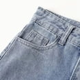 thumbnail image 4 of UAYOTSE Girls Elastic Back Waist Wide Leg Vintage Wash Ripped Denim Jeans Kids Distressed Frayed Hole Loose Baggy Casual Trousers,Sizes 11-12 Years, 4 of 8