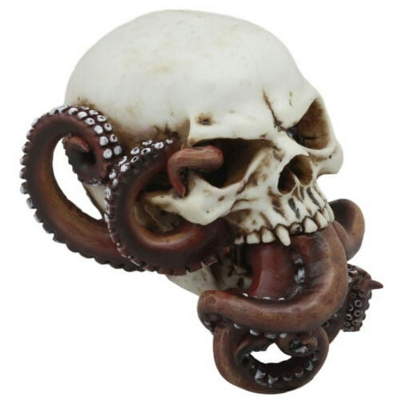 Ebros Alien Kraken Octopus Rupturing Host Skull Statue Nautical Ocean Decor
