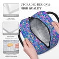 thumbnail image 3 of Fotbe Colorful Mushrooms Pattern Lunch Bag, Insulated Lunch Box, Small Leakproof Cooler Food Lunch Containers Reusable High Capacity Lunch Tote Bags for Work, Travel, Outdoor, 3 of 6