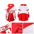 thumbnail image 3 of New Year Festive Pet Clothes Chinese Knot Button Soft Comfortable Cats Autumn Winter Style Skirt For Small Medium-sized Dogs, 3 of 7