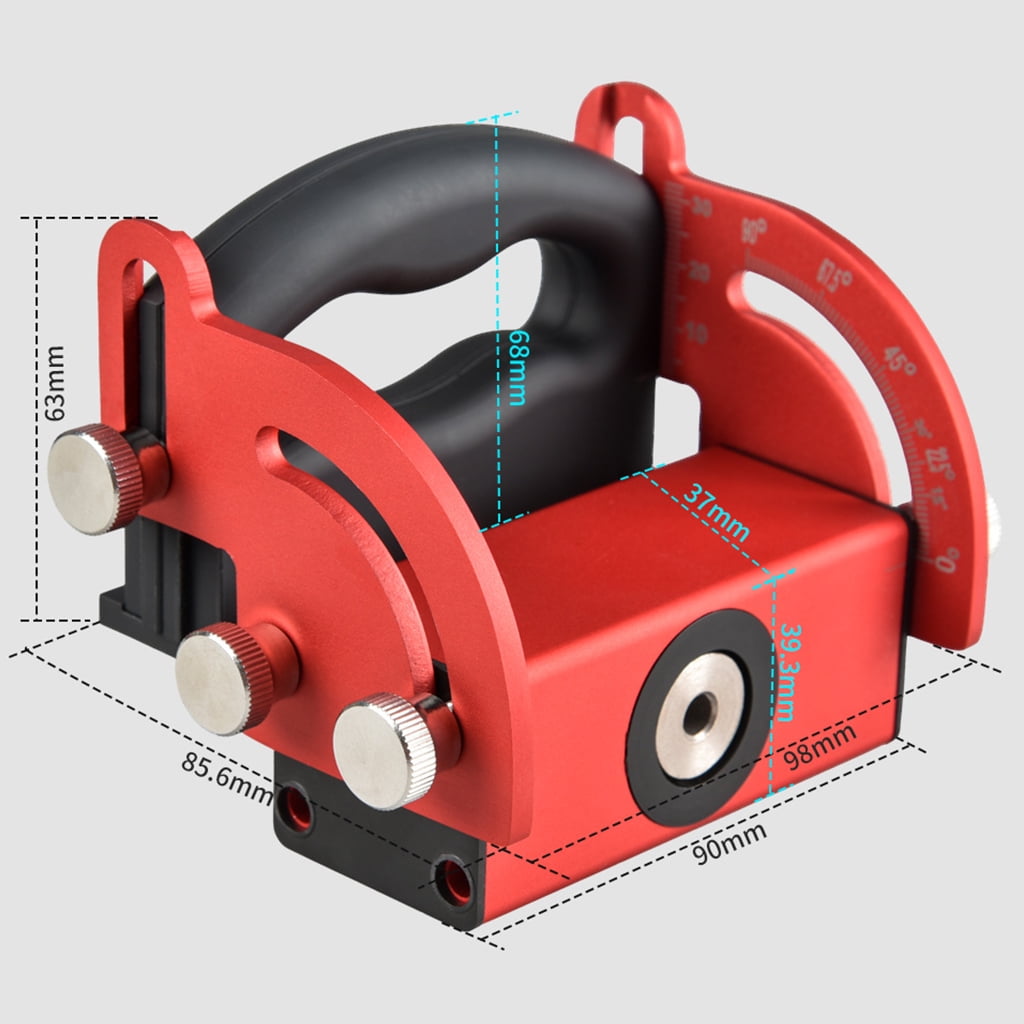 MOMOJIA Adjustable 0-90° Pocket Hole Jig Oblique Hole Locator Woodwork Punching Position